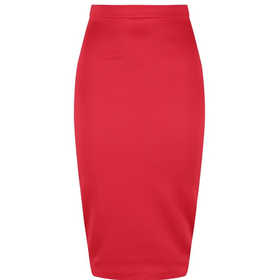 Pretty Kitty Fashion Classic Stretch Pencil Bodycon Midi Work Office Skirt | Skirts