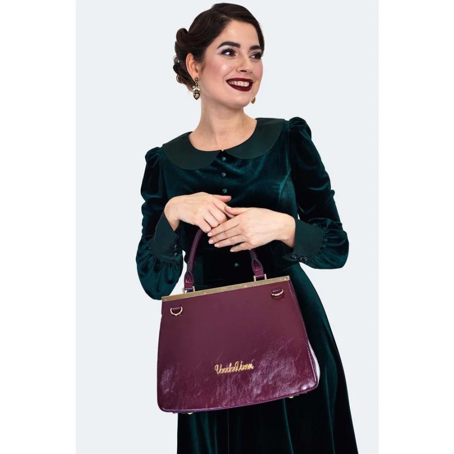 Pretty Kitty Fashion Vintage Purple Top Handle Handbag | Bags & Purses