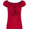 Pretty Kitty Fashion Red Polka Dot Tie Front Top | Tops