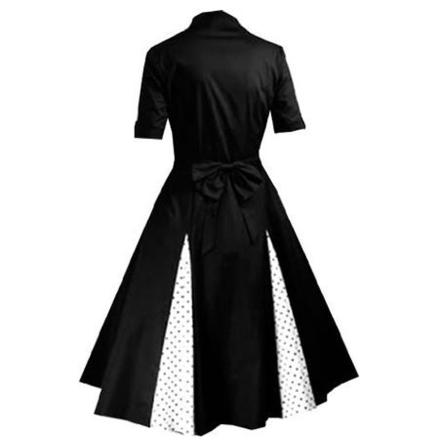 Pretty Kitty Fashion And White Polka Dot Retro 50S Rockabilly Dress | Rockabilly Dresses