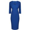 Pretty Kitty Fashion Royal Vintage 3/4 Sleeve Bodycon Midi Pencil Dress | Pencil Dresses