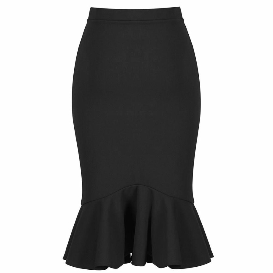 Pretty Kitty Fashion Peplum Fishtail Stretch Pencil Bodycon Skirt | Skirts