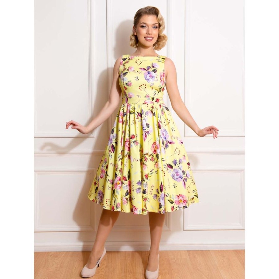 Pretty Kitty Fashion Floral Audrey Rockabilly 50S Swing Dress | 50S Swing Dresses