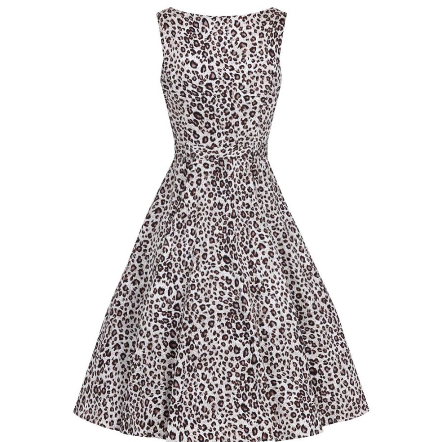 Pretty Kitty Fashion Leopard Print Vintage 50S Audrey Swing Dress | Audrey Dresses