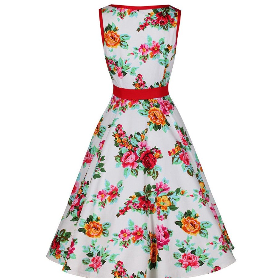 Pretty Kitty Fashion And Multi Colour Floral Print Vintage 50S Swing Dress | 50S Swing Dresses