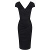 Pretty Kitty Fashion Capped Sleeve Bodycon Pencil Wiggle Dress | Little Black Dresses