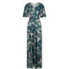 Pretty Kitty Fashion Floral Print Waterfall Sleeve Maxi Dress | Floral Dresses