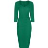 Pretty Kitty Fashion Emerald 3/4 Sleeve Sweetheart Neckline Bodycon Wiggle Pencil Dre | Pencil Dresses