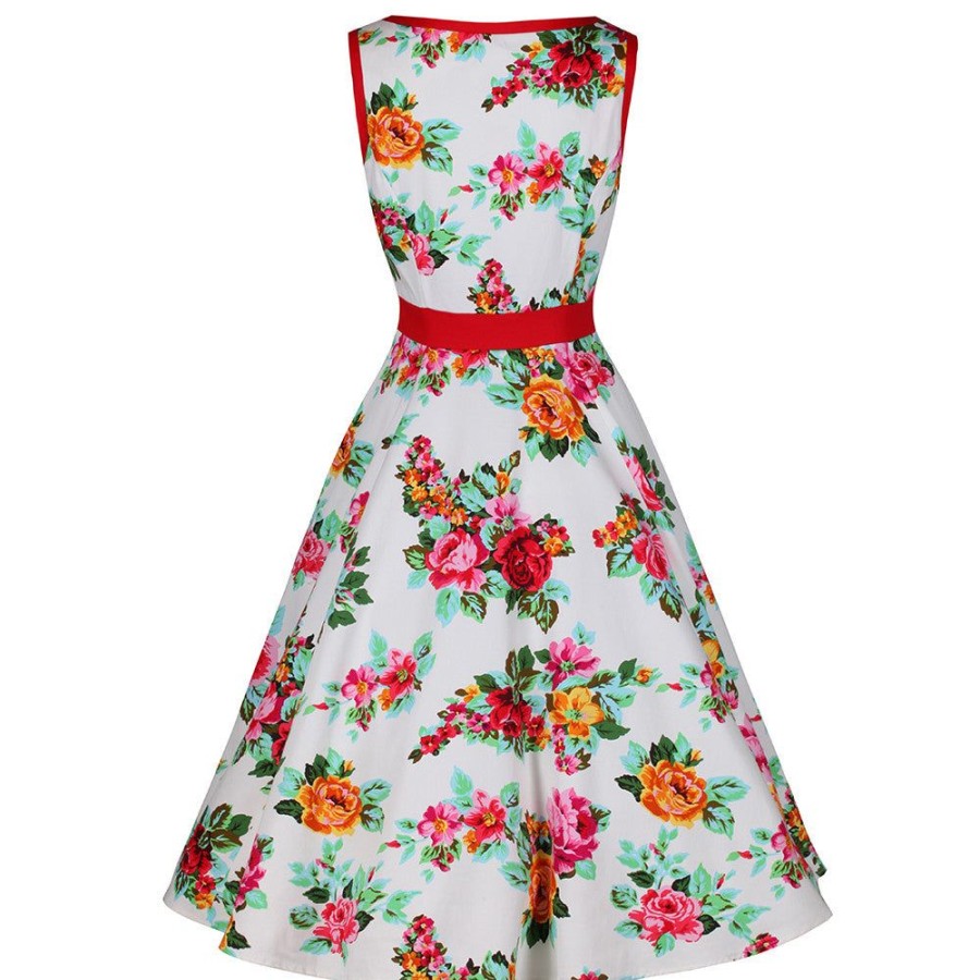 Pretty Kitty Fashion And Multi Colour Floral Print Vintage 50S Swing Dress | Prom Dresses