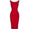 Pretty Kitty Fashion 40S Bodycon Sleeveless Hollywood Wiggle Dress | Wiggle Dresses