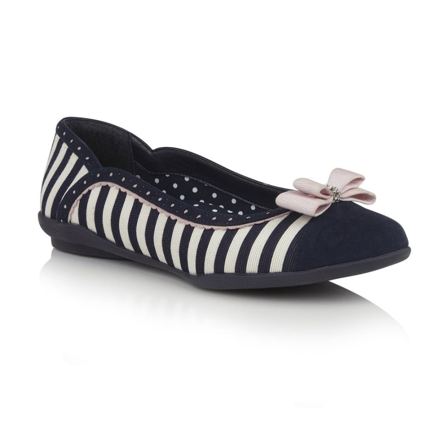 Ruby Shoo Ruby Shoo Vintage Navy Cream Stripe Lizzie Pumps | Shoes