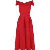 Pretty Kitty Fashion Crossover Vintage Bardot 50S Swing Dress | Rockabilly Dresses