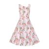 Hearts and Roses Soft Floral Summer Party Swing Tea Dress | 50S Swing Dresses