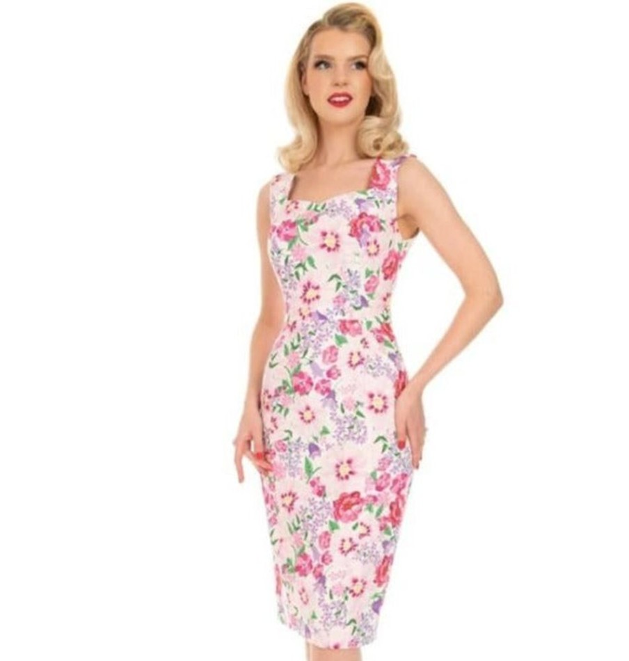 Pretty Kitty Fashion Floral 1940S Vintage Wiggle Pencil Dress | Prom Dresses