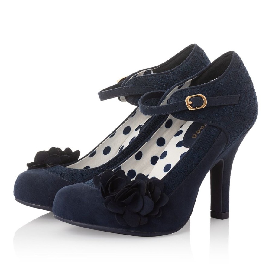 Ruby Shoo Ruby Shoo Melinda Navy Corsage Stiletto Heels | Shoes