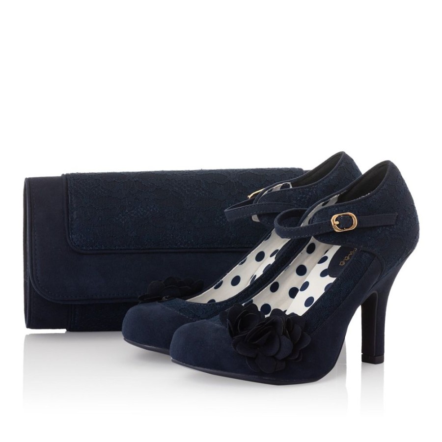 Ruby Shoo Ruby Shoo Melinda Navy Corsage Stiletto Heels | Shoes