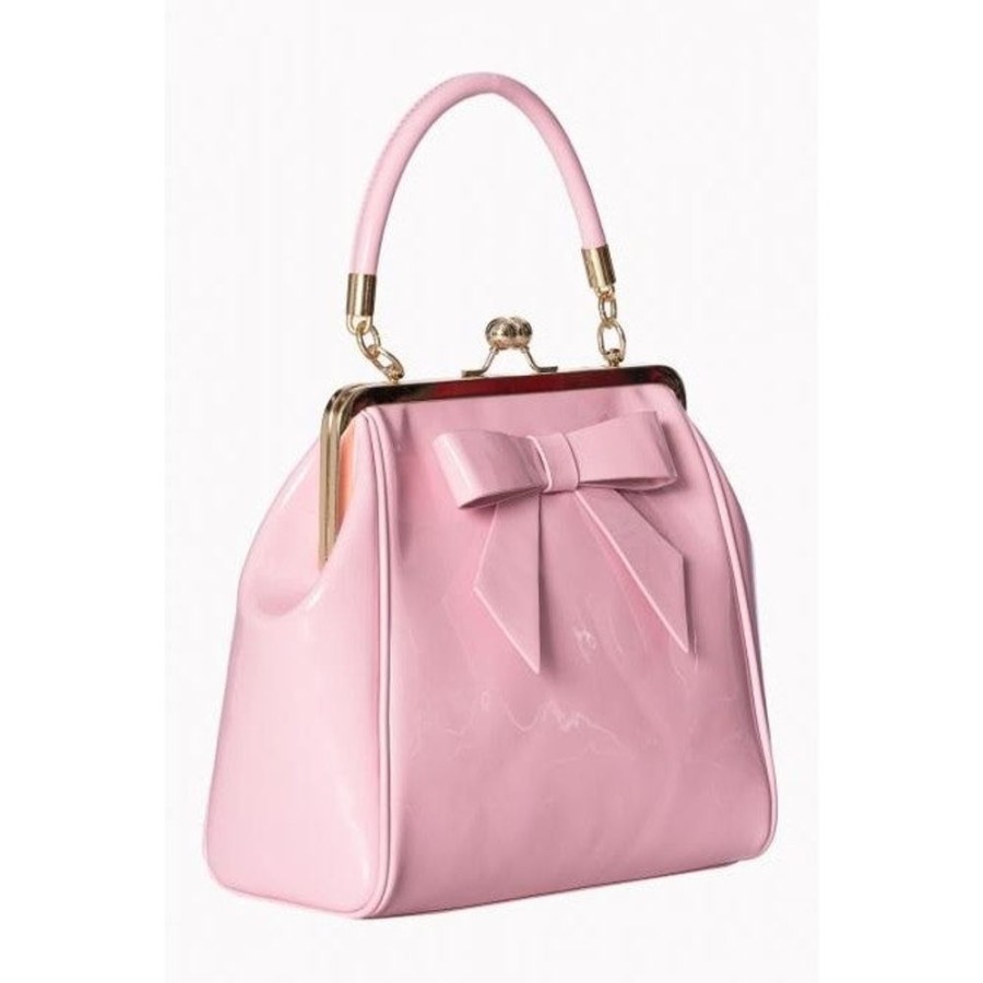 Pretty Kitty Fashion Pink Retro Patent Handbag | Bags & Purses