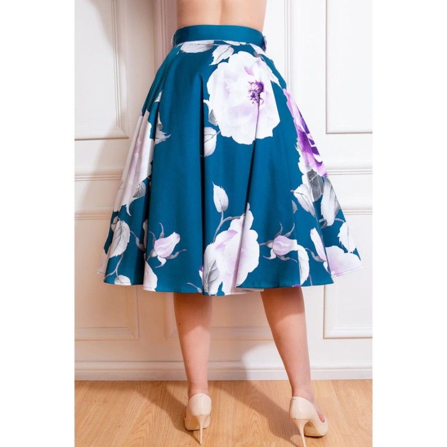 Pretty Kitty Fashion Floral Rockabilly Swing Skirt | Skirts