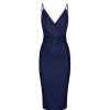 Pretty Kitty Fashion Navy Strappy Bodycon Wiggle Dress | Wiggle Dresses