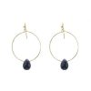 Isles And Stars Gold Wire Earrings With Sodalite Stones | Jewellery