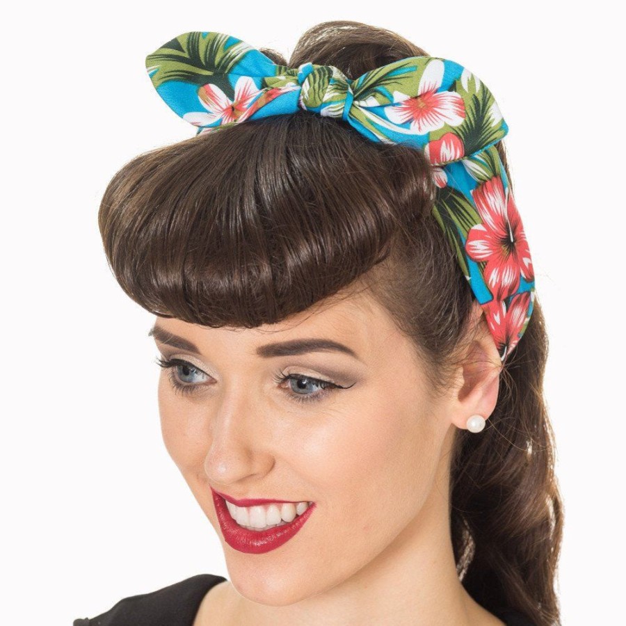 Pretty Kitty Fashion Blue Floral Bandana Headscarf | Hair & Beauty