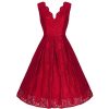 Jolie Moi Jolie Moi Vintage Embroide Lace 50S Swing Occasion Dress | Prom Dresses