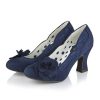 Ruby Shoo Ruby Shoo Navy Heeled Corsage Court Shoes | Shoes