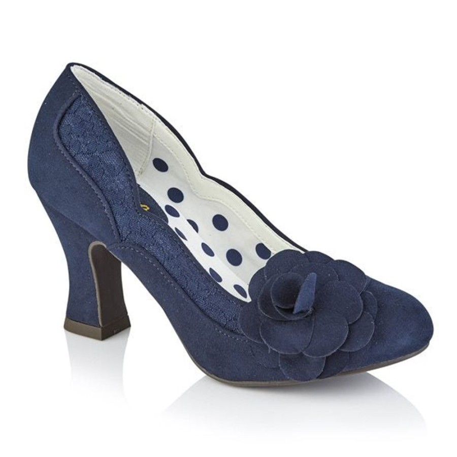 Ruby Shoo Ruby Shoo Navy Heeled Corsage Court Shoes | Shoes