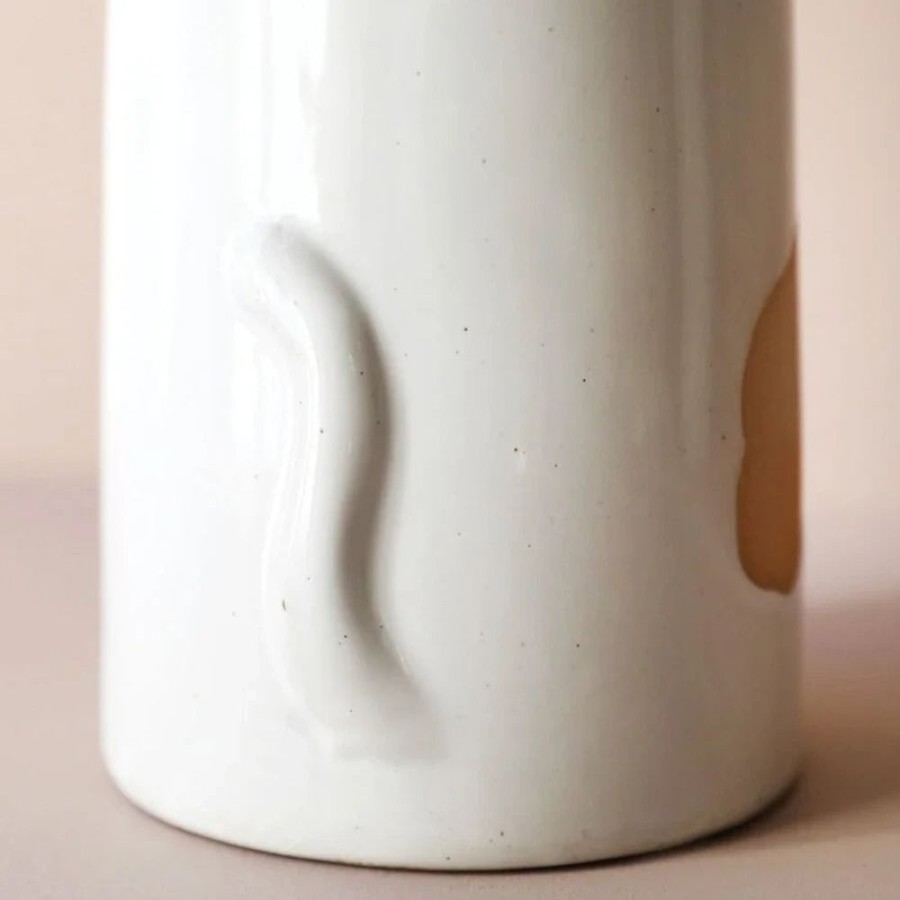 Lisa Angel Brown And White Cat Sculptural Vase | Homeware