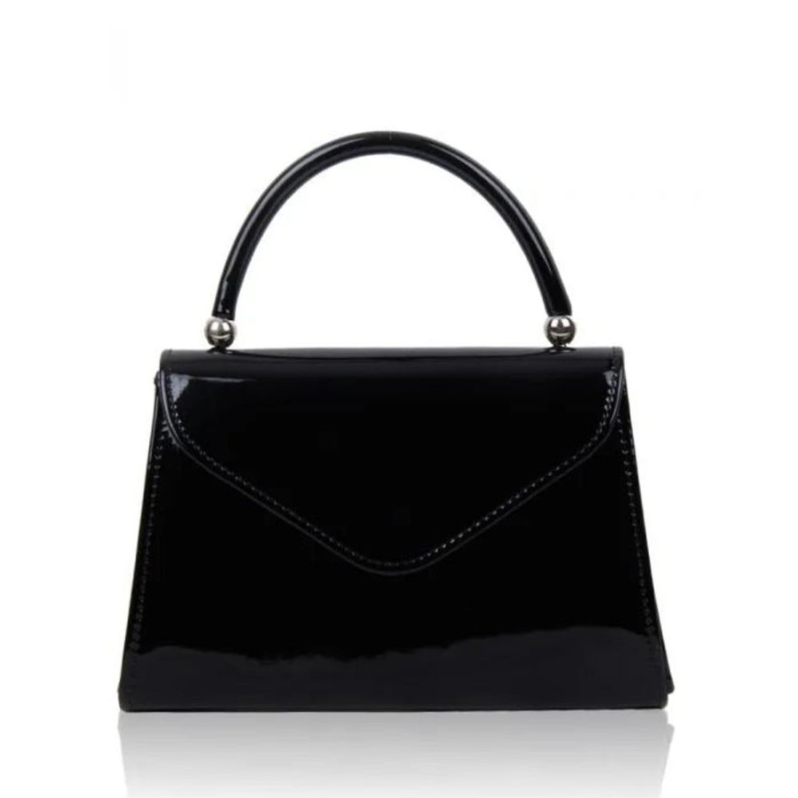 Stylex Accessries Black Classic Trapezium Shape Handbag With Top Handle | Bags & Purses