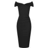 Pretty Kitty Fashion Cap Sleeve Crossover Top Bardot Wiggle Dress | Wiggle Dresses