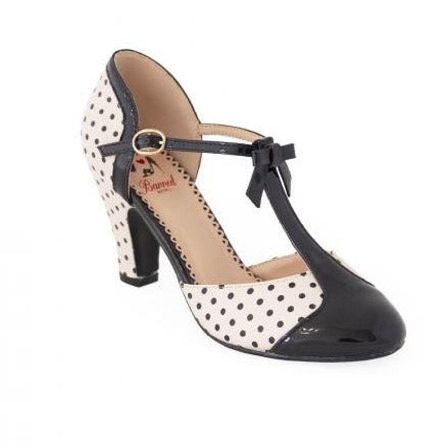 Dancing Days by Banned Blush Polka Dot 1940S Platform High Heels | Shoes