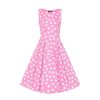 Hearts and Roses White Sleeveless Polka Dot Audrey Swing Tea Dress | Rockabilly Dresses