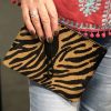 Pretty Kitty Fashion Genuine Leather Tiger Print Wristlet Hand Bag | Bags & Purses