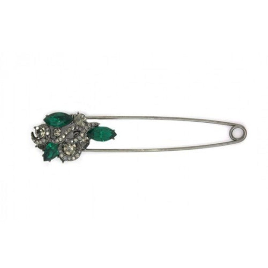 Isles And Stars Emerald Crystal Large Pin Brooch | Jewellery