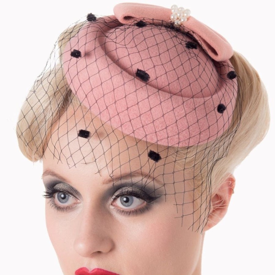 Pretty Kitty Fashion Dusky Pink Vintage Retro Pillbox Hat Fascinator | Hats & Fascinators