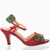 Dancing Days by Banned Floral Embroide Open Toe Sandals | Shoes