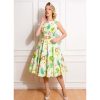 Pretty Kitty Fashion Tropical Floral Audrey Rockabilly 50S Swing Dress | Floral Dresses