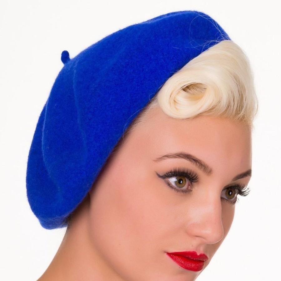 Pretty Kitty Fashion Royal Blue Vintage Woolen Beret Hat | Hats & Fascinators