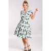 Hell Bunny Summer Safari Animal Print Tea Dress With Button Detail | Tops