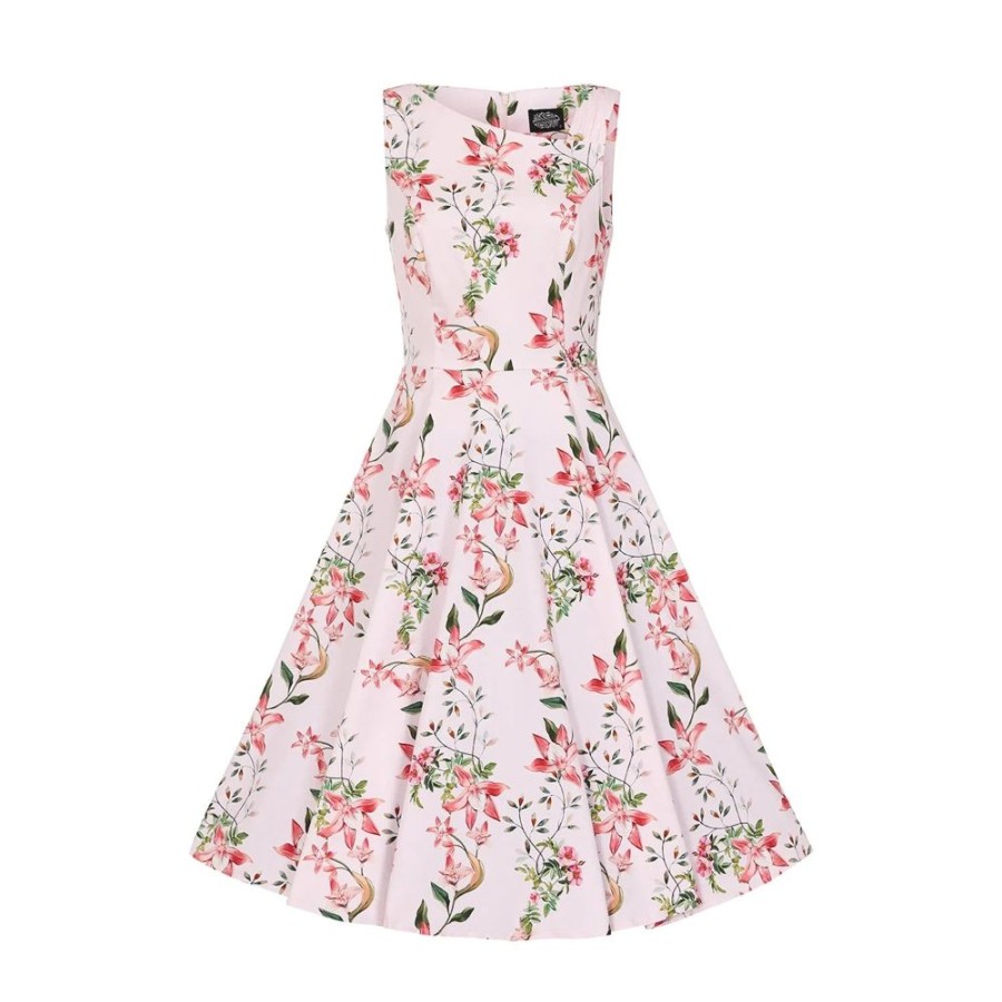 Hearts and Roses Soft Floral Summer Party Swing Tea Dress | Rockabilly Dresses