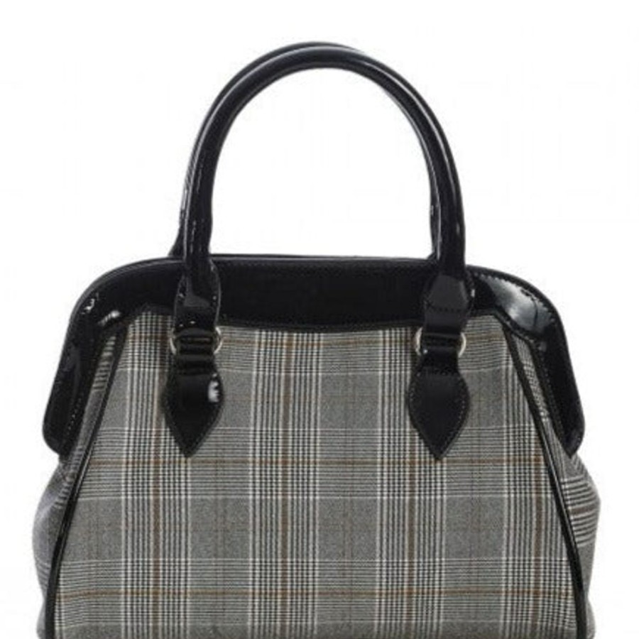 Pretty Kitty Fashion Black And White Tartan Check Handbag | Bags & Purses