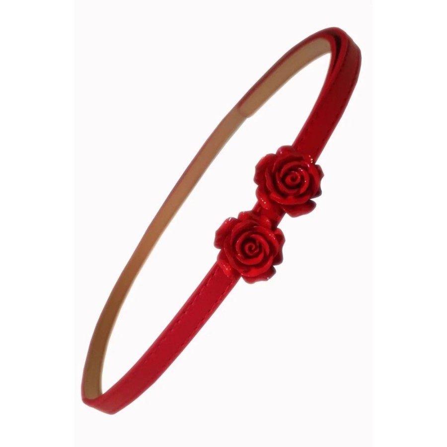 Pretty Kitty Fashion Sweet Roses Red Adjustable Belt | Belts