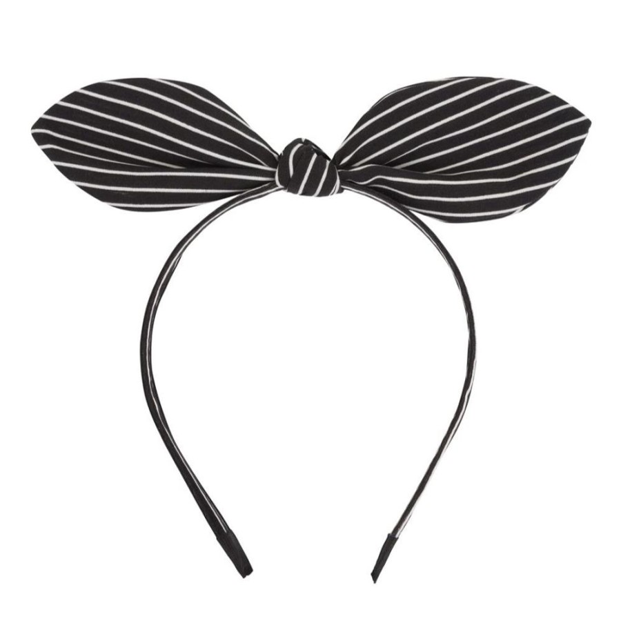 Pretty Kitty Fashion Black And White Stripe Bow Headband | Hair & Beauty