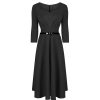 Pretty Kitty Fashion 3/4 Sleeve Sweetheart Neckline 50S Swing Dress | Party Dresses