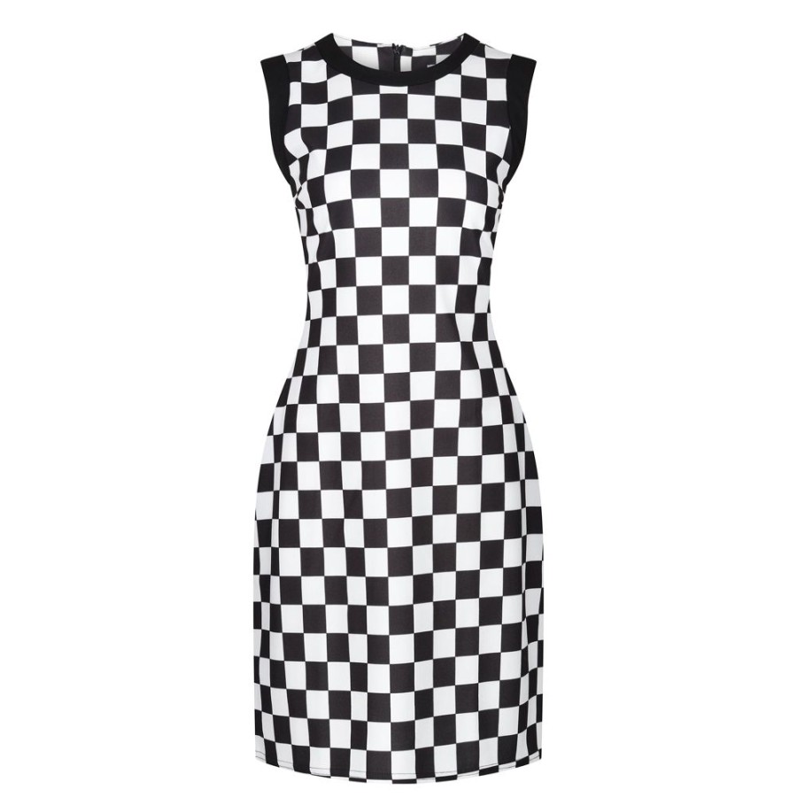 Pretty Kitty Fashion Black And White Checkered 1960'S Style Go-Go Dress | Wiggle Dresses