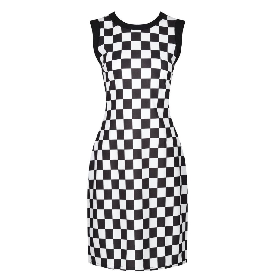 Pretty Kitty Fashion Black And White Checkered 1960'S Style Go-Go Dress | Wiggle Dresses