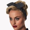 Pretty Kitty Fashion Black White Stripe Vintage Headscarf | Hair & Beauty