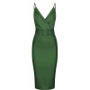 Pretty Kitty Fashion Emerald Strappy Bodycon Wiggle Dress | Pencil Dresses