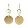 Isles And Stars Gold And White Brushed Metal Drop Earrings | Jewellery